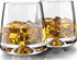 Mofado. Crystal Whiskey Glasses - Modern - 11oz (Set of 2) - Perfect Weight and Sturdy/Barware for Scotch, Bourbon, Manhattans, Old Fashioned Cock...