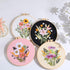 CHWANG Embroidery Starter Kit 4 Pack Floral Cross Stitch Beginner Kit with Plastic Hoop, Instructions and Threads, Full Range of Embroidery Kits f...