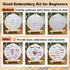 KLOSN 4 Sets Embroidery Kit for Beginners, Sun Flower Ribbon Embroidery Patterns & Basic Embroidery Stitches Kits, Needlepoint Kits for Adults, Be...