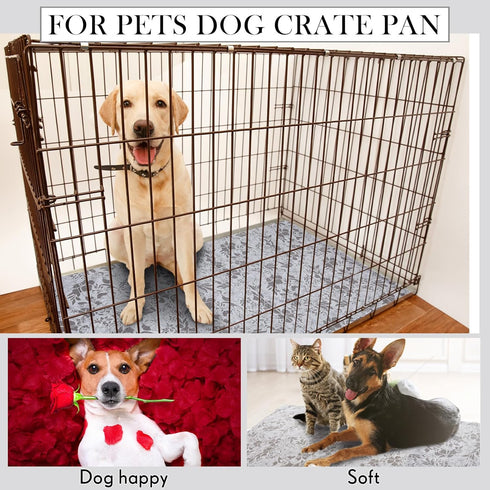 Dog Crate Pan Cover Dog Bed Cover Washable Dog Crate Liner for Pets Dog Crate Tray, Pan Cover Only, Fit for (36 x 24 Inch)...