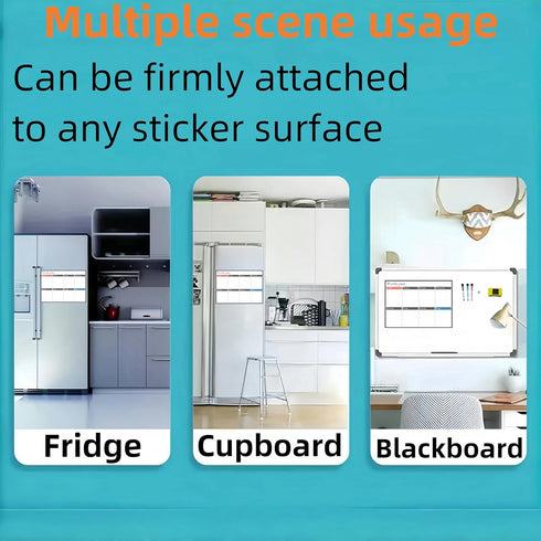 Magnetic Dry Erase Whiteboard Set for Refrigerator, 17x12 inch Magnetic White Board with 3 Markers and Eraser, Magnetic Calendar Bundle, for Home ...