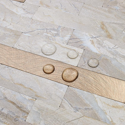 DICOFUN Marble Look Peel and Stick Backsplash Wall Tile, Light Brown PVC Kitchen Backsplash Peel and Stick...
