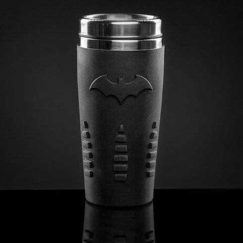 Paladone Batman Travel Mug with Silicone Grip Sleeve, 15oz, Insulated Stainless Steel Tumbler with Lid, Officially Licensed DC Comics Coffee Mug...