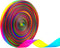 Teemico 50 Yards Satin Ribbon Gradient Rainbow Printed Double Side Satin Polyester Ribbon for DIY Handmade (9mm Wide)...