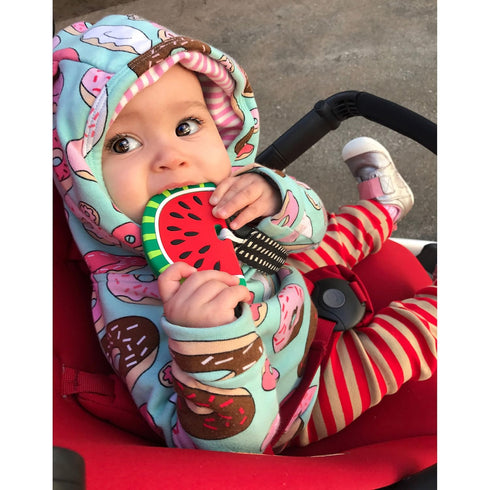 Watermelon Fruit Teethers for Babies BPA Free Freezer Happy Baby Food Teether Infant Toddler Silicone Teething Toy | Fruit Silly Chew Toy...