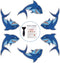 Non Slip Shark Bathtub Stickers, 20 PCS Adhesive Kids Anti Slip Decal Treads for Shower and Bath Tub with Premium Scraper, Each About 4.7" x 3.2"...