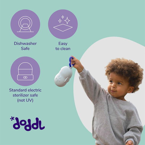 doddl Toddler Travel Utensil Case, Fits Toddler Fork, Spoon and Knife Sets, Clips to Bags & Strollers, Travel Essentials, Dishwasher Safe (Case On...