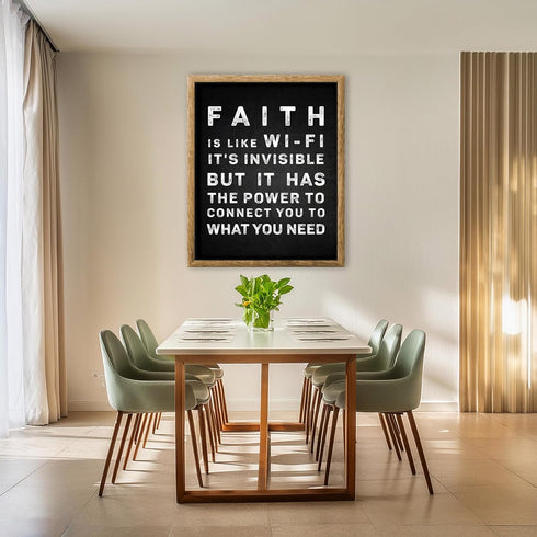 Posterizer 1 pcs-faith is invisible but powerful-funny religious quote-Religious Posters-Motivational & Inspirational Art-Gifts for Christians - U...
