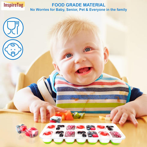 Ice Cube Tray 3 Pack, Easy Release Silicone Trays for Freezer, Nugget Ice Cube Tray, BPA Free, Stackable...