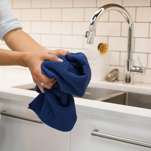 Now Designs Ripple Kitchen Towel, Set of 2, Indigo...