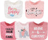 The Peanutshell Terry Bib Set for Baby Girls - 10 pack for Feeding, Teething, & Drooling - Wild Child...