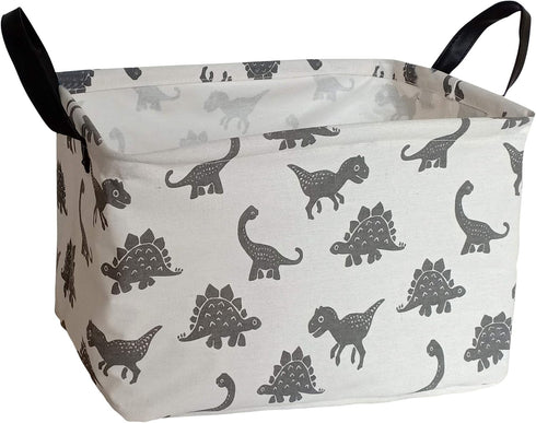 Rectangular Storage Bin Shelf Basket Canvas Fabric Toy Box,Waterproof Coating Nursery Hamper with Handles,Gift Basket for Home,Office,ClothesBooks...