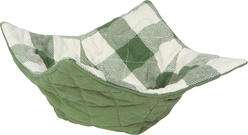Now Designs Quilted Bowl Cozy, Elm Green Buffalo Check W9 x L9 x H2in...