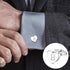 Sanfenly Cufflinks and Tie Clip for Men Set, Unique Heart Initial Cuff Links and Tie Bar Clip Personalized Alphabet Letter A-Z Cuff Links/Tie Clip...