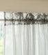 Aquazolax Thin Sheer French Door Curtain Panel Elegant Solid Voile Curtain 54x40 Inches Glass Door Drapery and Drape with Tieback - 1 Panel, Grey...