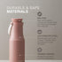 LocknLock Metro Bottle Double-Wall Insulated Stainless Steel with Silicone Handle, 16 oz, Gray...
