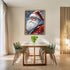 Posterizer 1 pcs-Santa Clause in snowy winter-in oil painting style-2-Holiday Poster Collection-Landscape & Nature Art-Living Room Bedroom Decor- ...