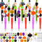 Tenceur 12 Pcs Halloween Plastic Beadable Pen Bead Ballpoint Pen Halloween Silicone Beads 105 Pcs Accessories DIY Black Ink Bead Pen Pumpkin Skull...