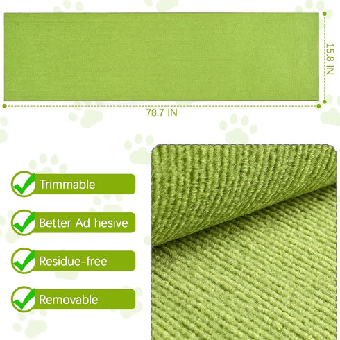 Gtmileo Trimmable Cat Scratching Post 78.7"x15.8" with Cat Laser Pointer, Self-Adhesive Cat Scratch Mat Replacement for Cat Tree Shelf Shelves, Ca...