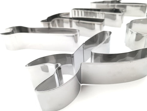 Tools Cookie Cutters Set – 7 PC High Grade 430 Stainless Steel –Wrench, Hammer, Saw, Chainsaw, Pliers, Safety Helmet and Drill...
