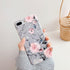 YeLoveHaw for iPhone 8 Plus / 7 Plus Case for Girls, Flexible Soft Slim Fit Full Protective Cute Phone Case Cover with Purple Floral and Gray Leav...