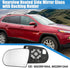 X AUTOHAUX Car Left Rearview Heated Side Mirror Glass for Jeep Cherokee 2014-2019 68228919AA 68228913AA Replacement Heated Mirror Glass with Backi...