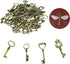 46 PCS Vintage Skeleton Keys Charms Flying Keys With 50 Pairs Dragonfly Wings and 52 Yards Fishing Line For Jewelry Making DIY Craft...