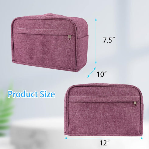 4 Slice Toaster Cover, Toaster Bags with Pockets, Toaster Storage Bag, Appliance Covers For Kitchen Small Appliance, Dust and Fingerprint Protecti...