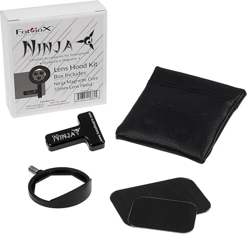 Ninja Lens Hood Kit - Creative Universal & Magnetic Accessories for Smartphones: Ninja Magnetic Core, 55mm Lens Hood...