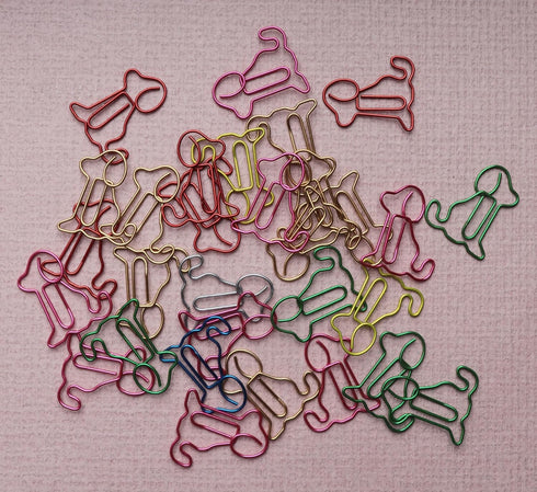 SOWAKA 30 Pcs Sitting Dog Bookmarks Metal 3.2 x 2.6 cm Small Cute Paper Clips Supplies for Students Journaling Notebook Document Organization Scho...