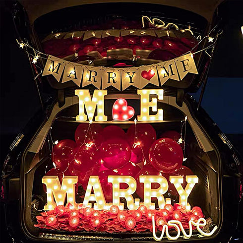 Sunnyglade Decorative LED Letter Lights Sign?Light Up Marquee Letters for Wall Wedding Birthday Party Christmas Home Bar Decoration(2)...