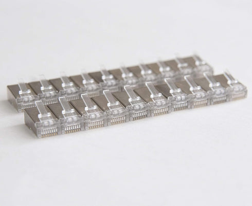 Shielded rj45 cat6 cat 6a connectors Gold Plated Cat6 Pass Through Connectors 23awg Cat6 Shielded Cat6/Cat6a Modular Plugs Ethernet Ends (60 PCS)...
