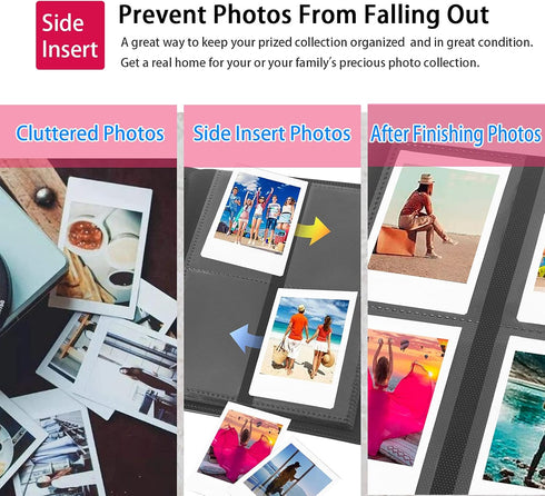 192 Pictures Photo Album for Fujifilm Instax Mini 11 12 evo 90 70 50S 26 25 9 8+ 7S Instant Camera, 2x3 Photo Album for Polaroid Snap Z2300 PIC-30...