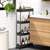 SPACEKEEPER Slim Rolling Storage Cart 4 Tier Bathroom Organizer Cart Mobile Shelving Unit Slide Out Utility Cart for Kitchen, Bthroom, Makeup, Cra...
