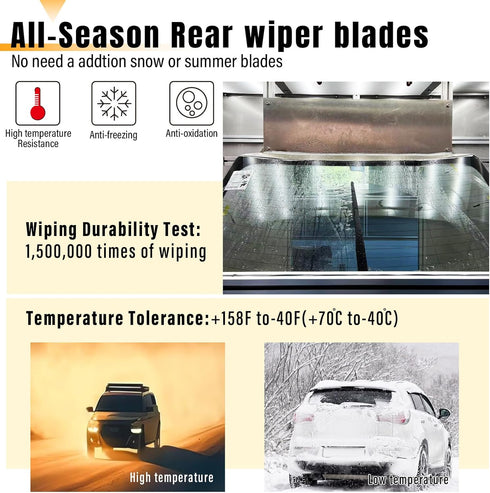 AUTOBOO 14 Inch Rear Wiper Blade Replacement for 06-21 Subaru Forester Outback, 07-11 Honda CRV, Fit,14-17 Acura MDX,RDX, Infiniti QX70, FX50,EX37...