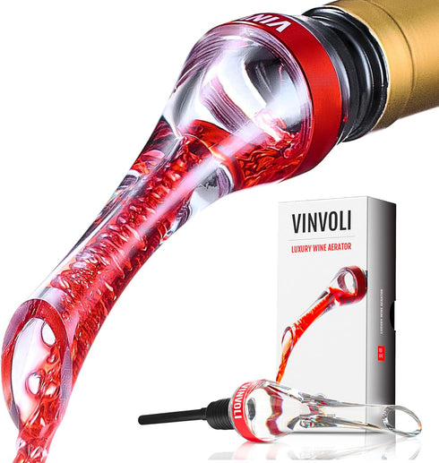 Wine Aerator - New 2024 Luxury Wine Air Aerator - Wine Aerators Pourer - Red Wine Decanter with Aerator - Wine Aerator Pourer Spout - Professional...
