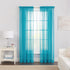 Pairs to Go Victoria Voile Modern Sheer Rod Pocket Window Curtains for Living Room (2 Panels), 59 in x 95 in, Turquoise...