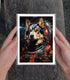 Decoupage Paper Pack (35 Sheets 6"x8") Brave Courageous Paintings of Astronaut Dogs in Spacesuits FLONZ Vintage Illustration Pictures Cards for De...