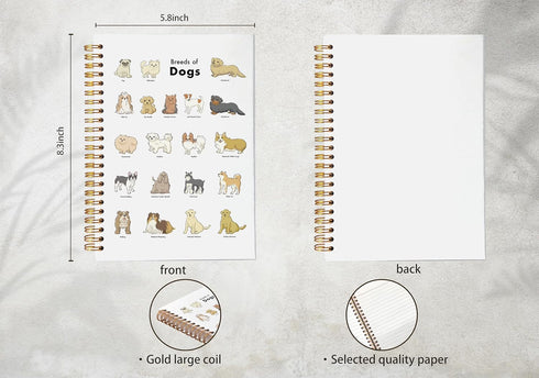 Dog Notebook, Dog Journal, Gifts for Dog Lovers, Dog Mom Gifts, Dog Owner Gifts, Cute Notebook, Spiral Notebook 5.5x8.3...