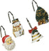 Carnation Home Fashions "Christmas Time" Set of 12 Shower Curtain Hooks...