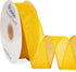Ribbli Yellow Burlap Wired Ribbon, 1-1/2” Inch x Continuous 20 Yard, Yellow Wired Ribbon for Wreaths,Big Bows,Tree Decoration,Outdoor Decoration...