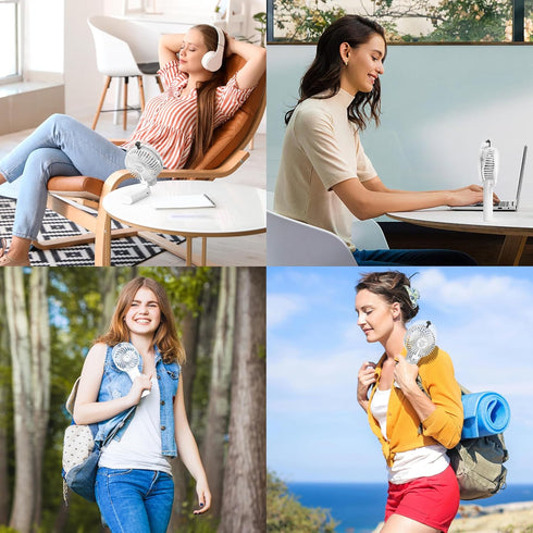 COMLIFE Portable Handheld Misting Fan, 3000mAh Rechargeable Battery Operated Spray Water Mist Fan, Foldable Mini Personal Fan for Travel, Makeup, ...