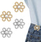 Pant Waist Tightener, 4 Sets Detachable Flower Jean Buttons for Loose Jeans No Sew and No Tools Instant Button Pins for Pants Jeans Waist Tightene...