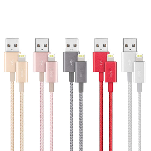 Moshi Integra USB-A to Lightning Cable 4 ft/1.2m, iPhone Charger, MFi-Certified, Ballistic NylonBraiding, Compatible with iPhone 12, AirPods Pro, ...