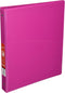 BAZIC 1" Fuschia 3-Ring View Binder w/ 2-Pockets...