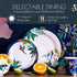 Portmeirion Sara Miller Parrot Melamine Dinner Plates, Set of 4 - Bold Parrot Motif with Tropical Accents - 11" BPA-Free Decorative Plates for Gat...