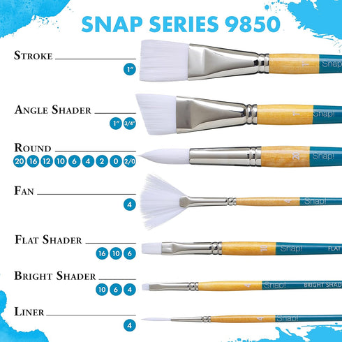 Princeton White Snap Taklon Angled Paintbrush, Size 1 inch...