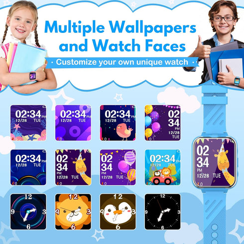 Kids Smart Watch, HD Touchscreen Kid Watches with 24 Games Dual Camera Video Music Calculator Pedometer Torch Alarm Stopwatch, Christmas Birthday ...