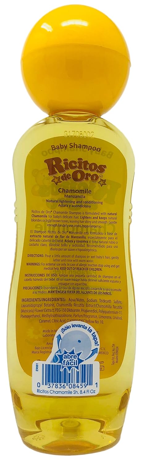 Ricitos de Oro Chamomile Baby Shampoo, Hypoallergenic Tear Free Baby Shampoo with Chamomille Extract; 8.4 Fl Oz...