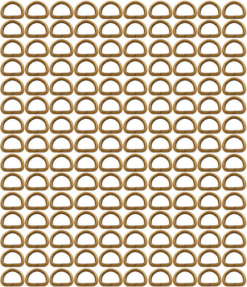 BIKICOCO Metal D-Rings Buckle, 1/2 Inch Non-Welded for Webbing Sewing DIY - Bronze - Pack of 150...